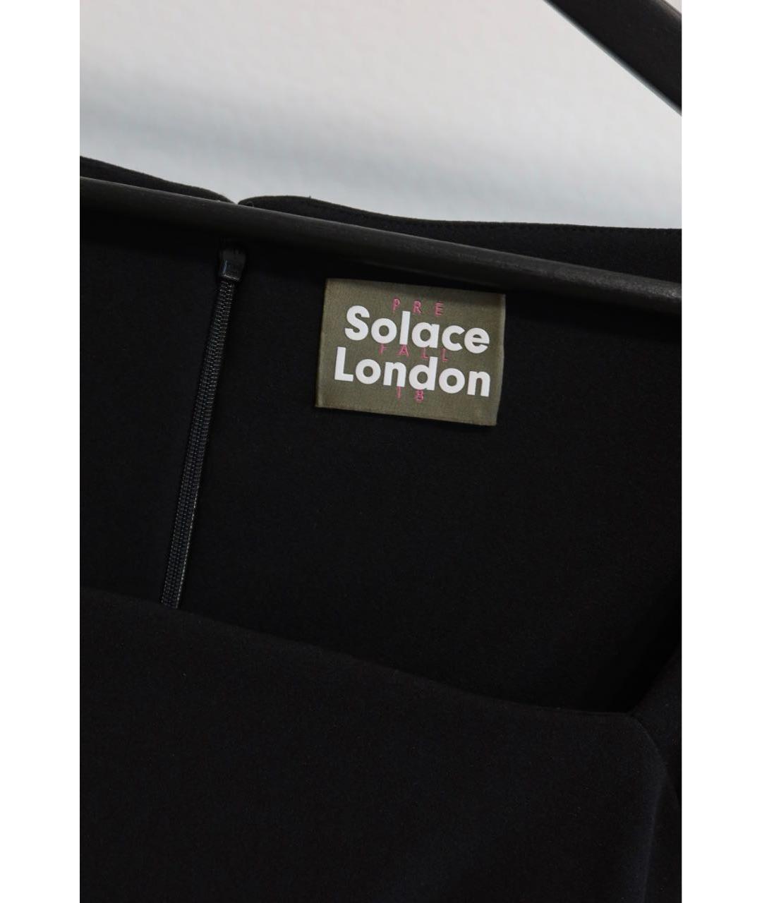 SOLACE LONDON Черное полиэстеровое вечернее платье, фото 4