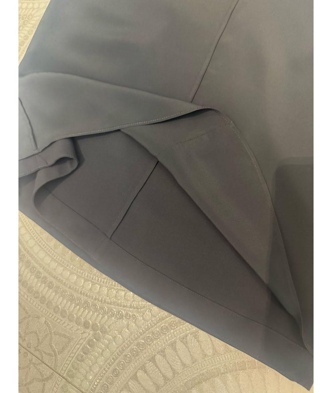 BRUNELLO CUCINELLI Антрацитовое шелковое коктейльное платье, фото 6