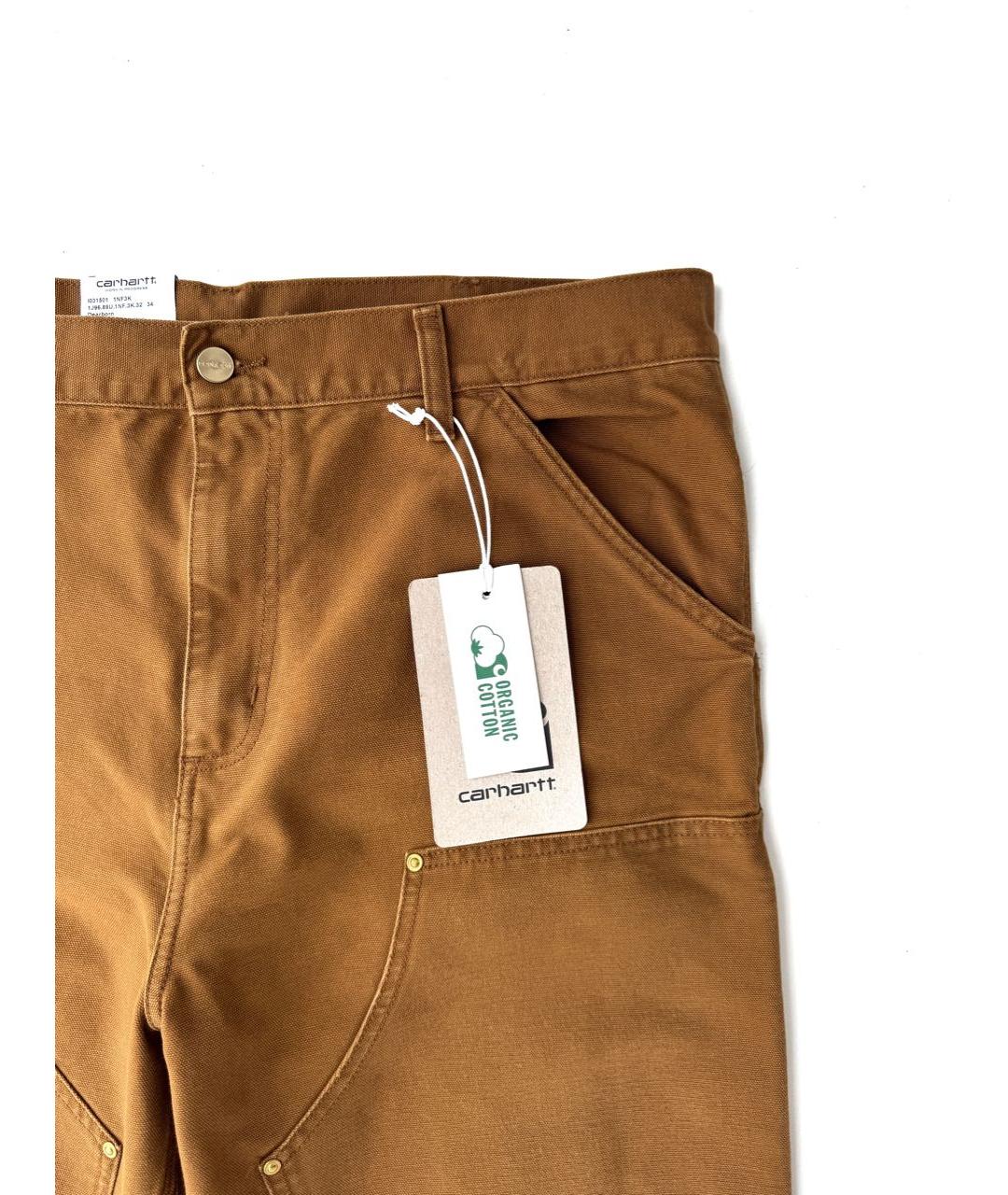 CARHARTT WIP Коричневые хлопковые прямые джинсы, фото 8