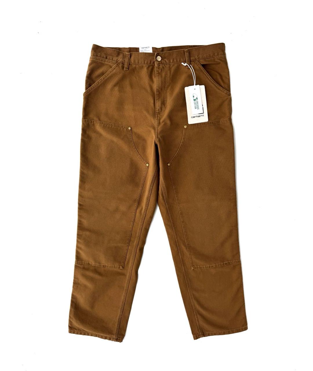CARHARTT WIP Коричневые хлопковые прямые джинсы, фото 2