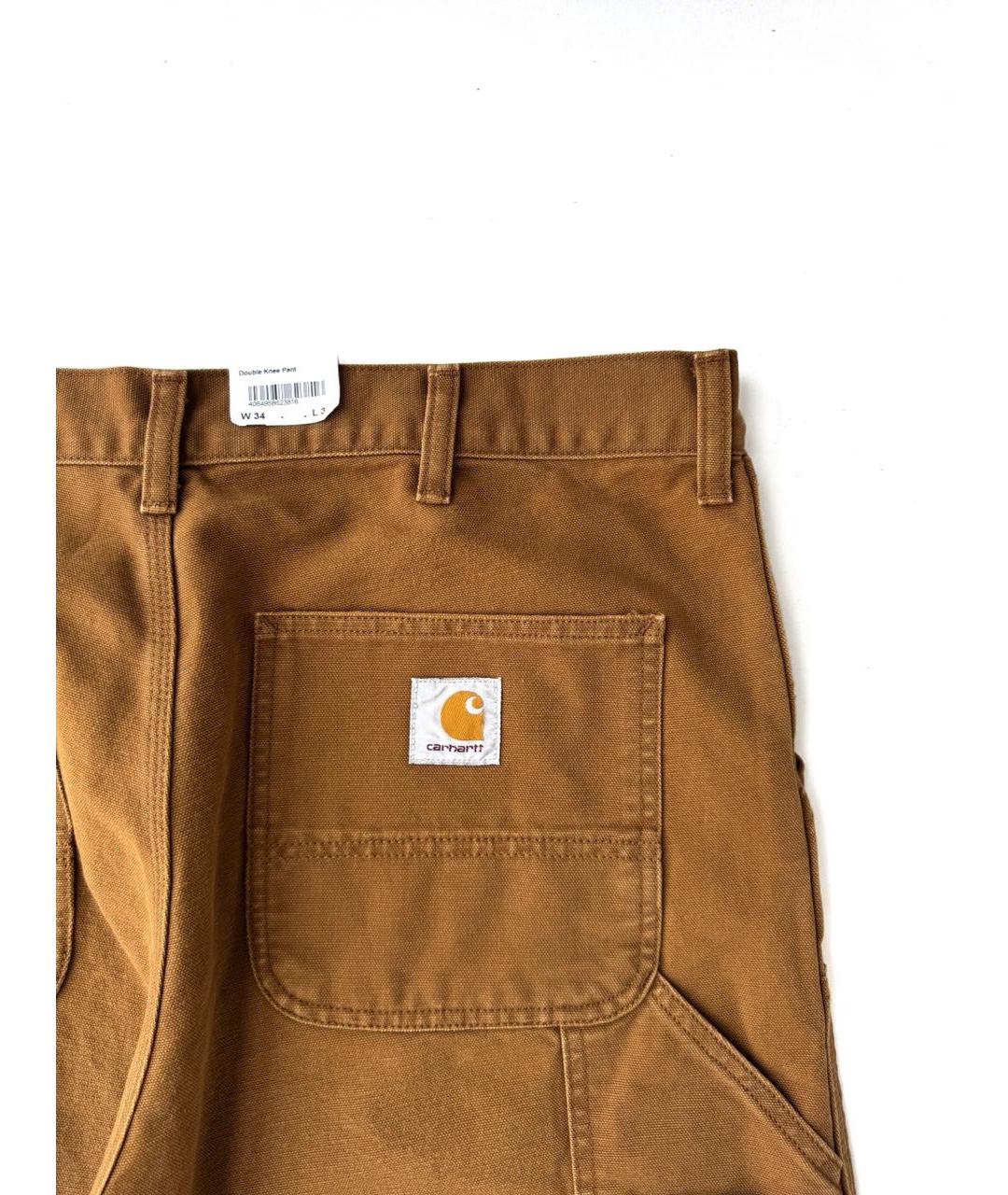CARHARTT WIP Коричневые хлопковые прямые джинсы, фото 4