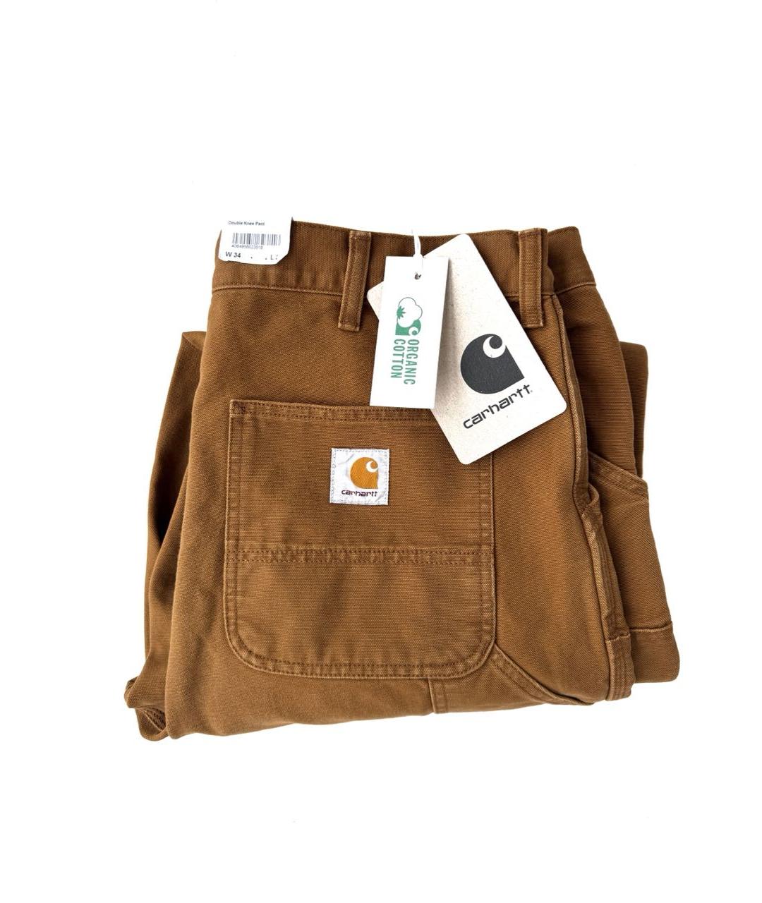 CARHARTT WIP Коричневые хлопковые прямые джинсы, фото 7