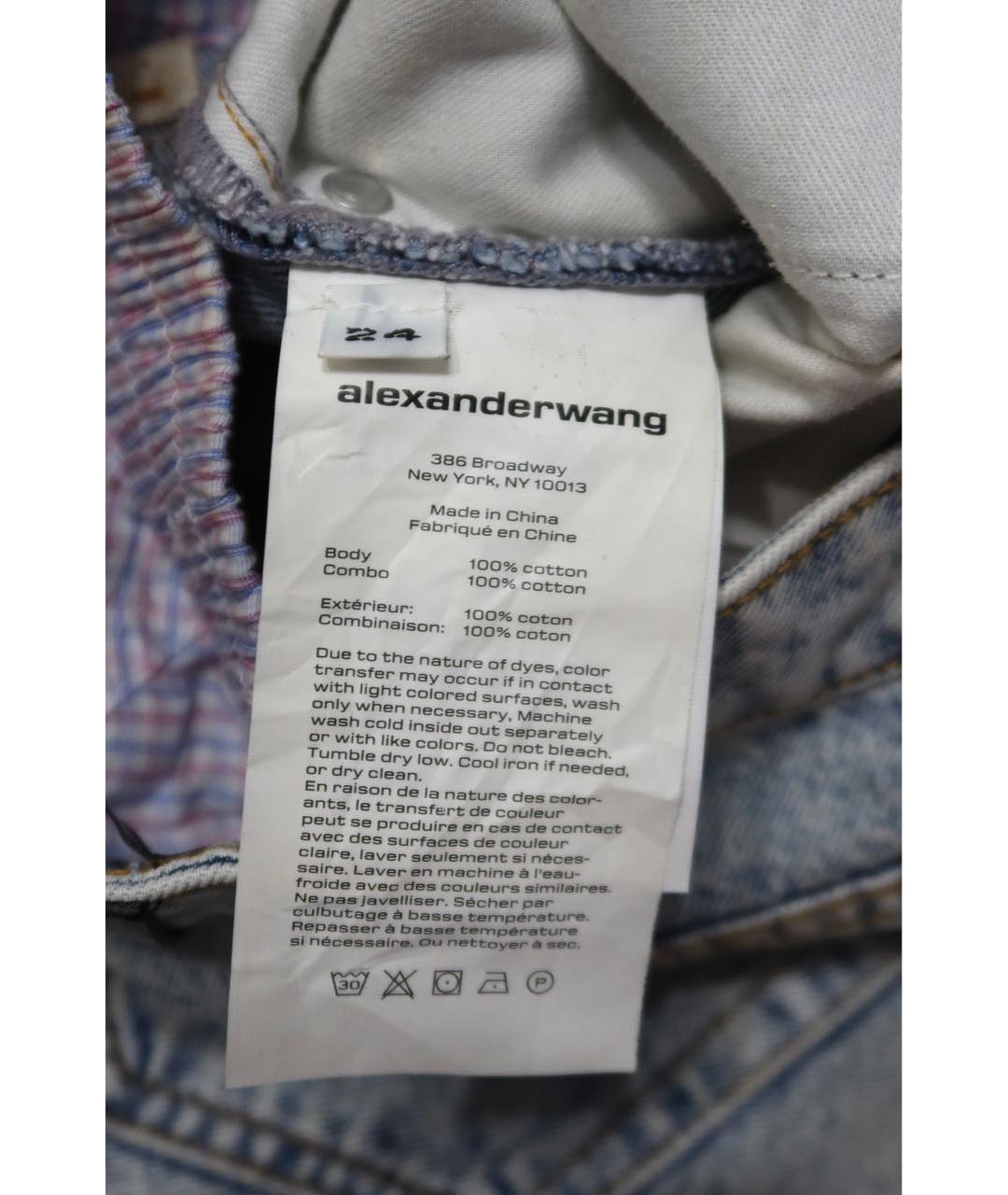 ALEXANDER WANG Голубые деним шорты, фото 8