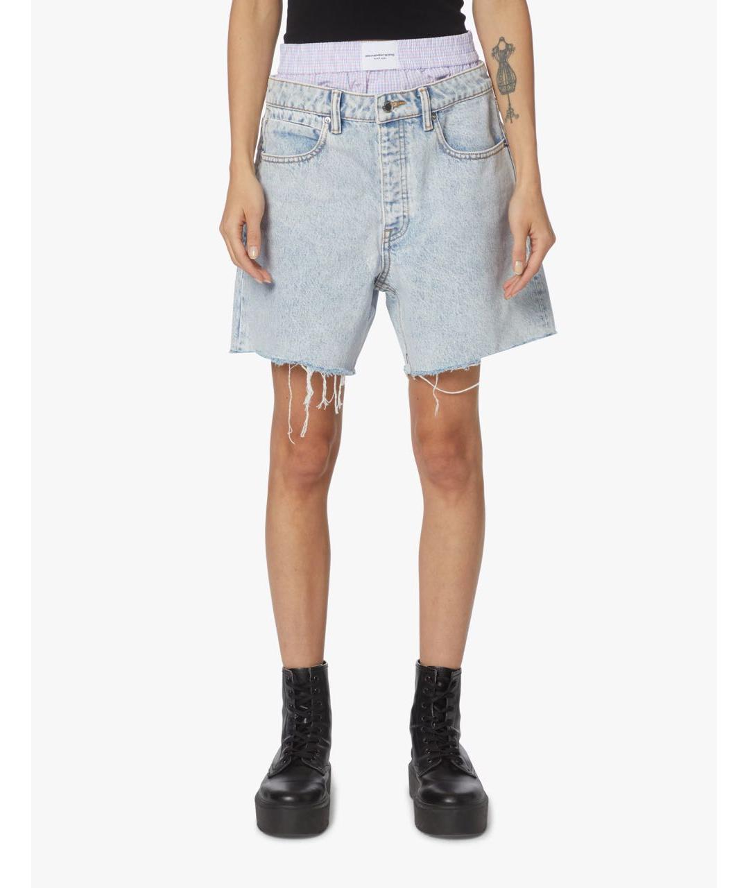 ALEXANDER WANG Голубые деним шорты, фото 5