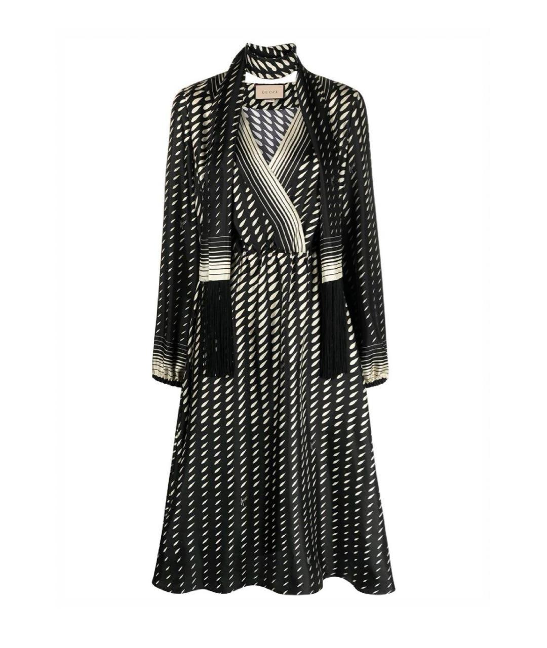 GUCCI Черное шелковое вечернее платье, фото 3