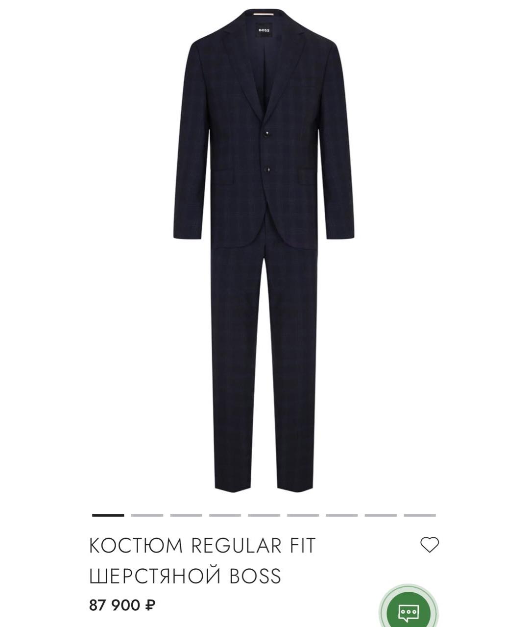 HUGO BOSS Темно-синий классический костюм, фото 5