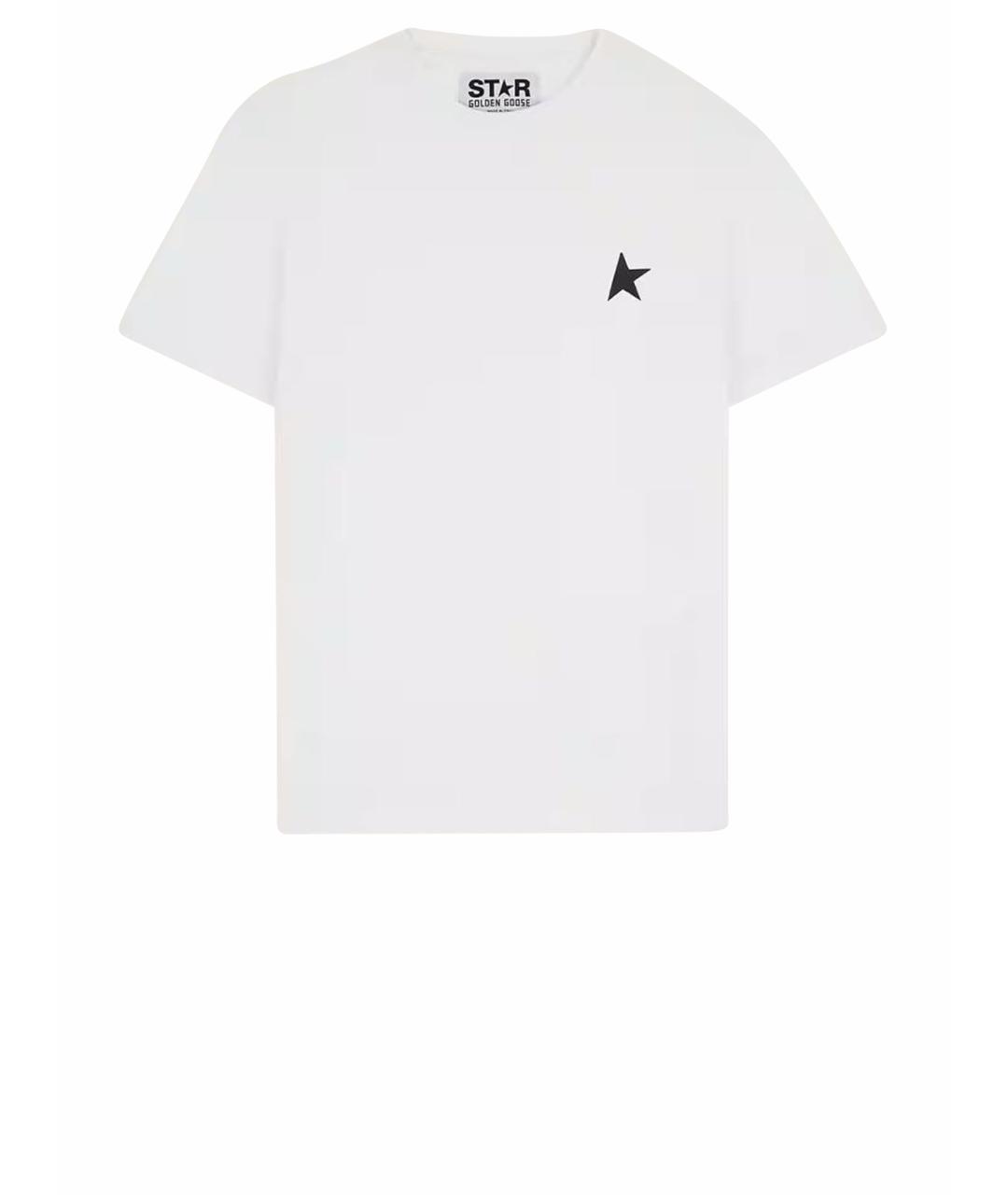 GOLDEN GOOSE DELUXE BRAND Белая хлопковая футболка, фото 1