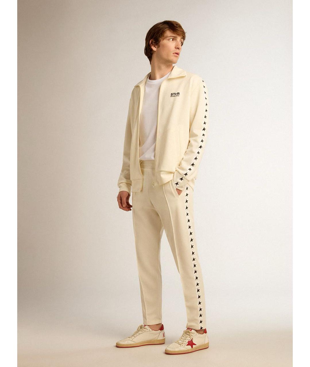 GOLDEN GOOSE DELUXE BRAND Белая хлопковая футболка, фото 4