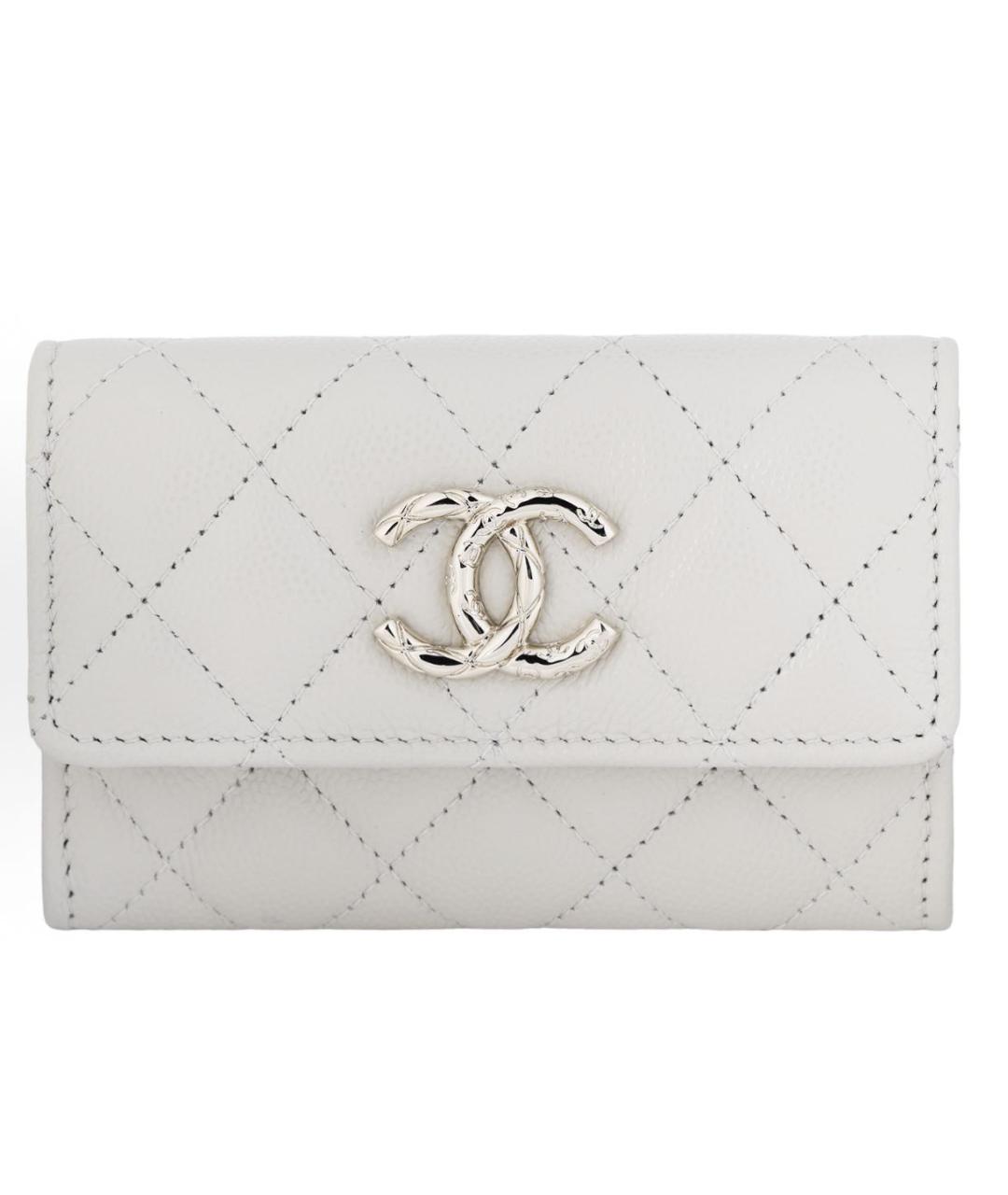 CHANEL Серый кожаный кардхолдер, фото 1