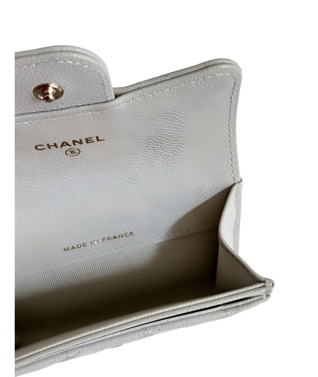 CHANEL Серый кожаный кардхолдер, фото 4