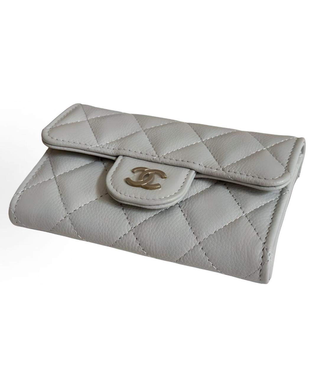 CHANEL Серый кожаный кардхолдер, фото 2