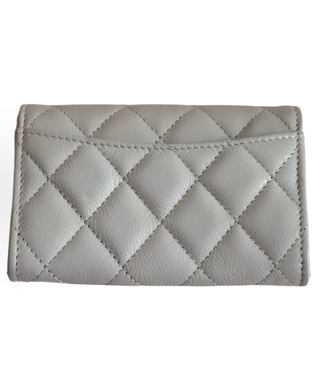 CHANEL Серый кожаный кардхолдер, фото 3