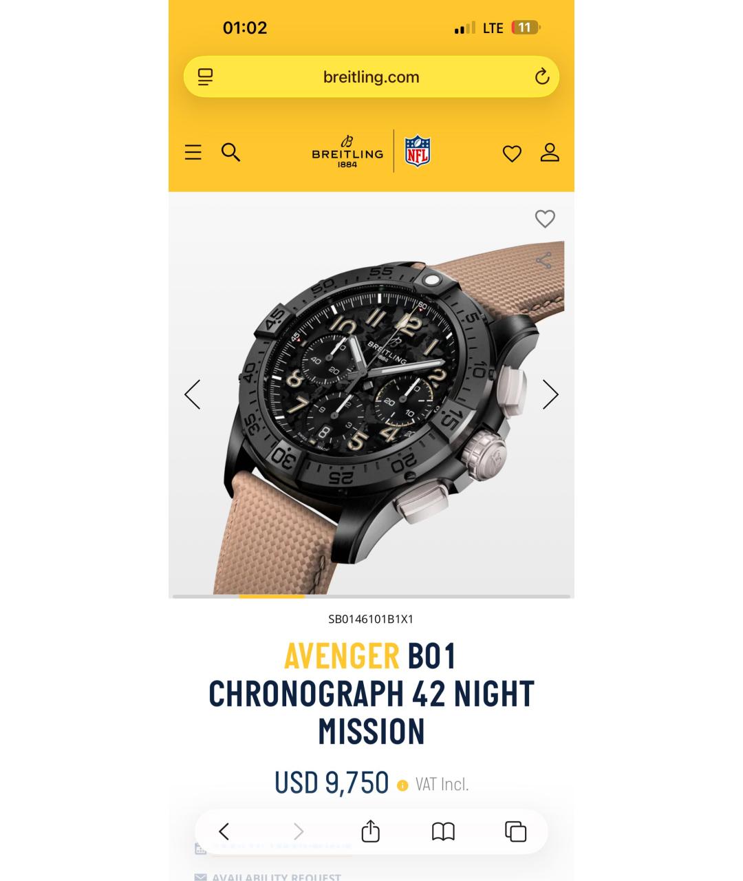 BREITLING Бежевые часы, фото 2