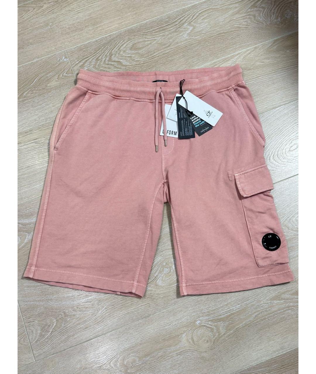 CP COMPANY Коралловые хлопковые шорты, фото 7