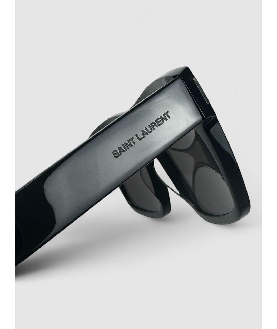 SAINT LAURENT Черные пластиковые солнцезащитные очки, фото 3