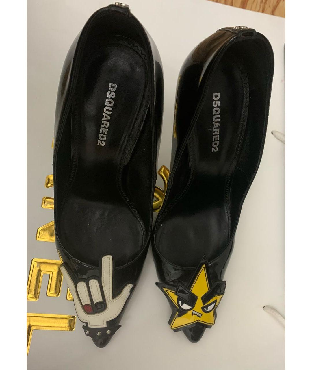 DSQUARED2 Черные туфли из лакированной кожи, фото 3