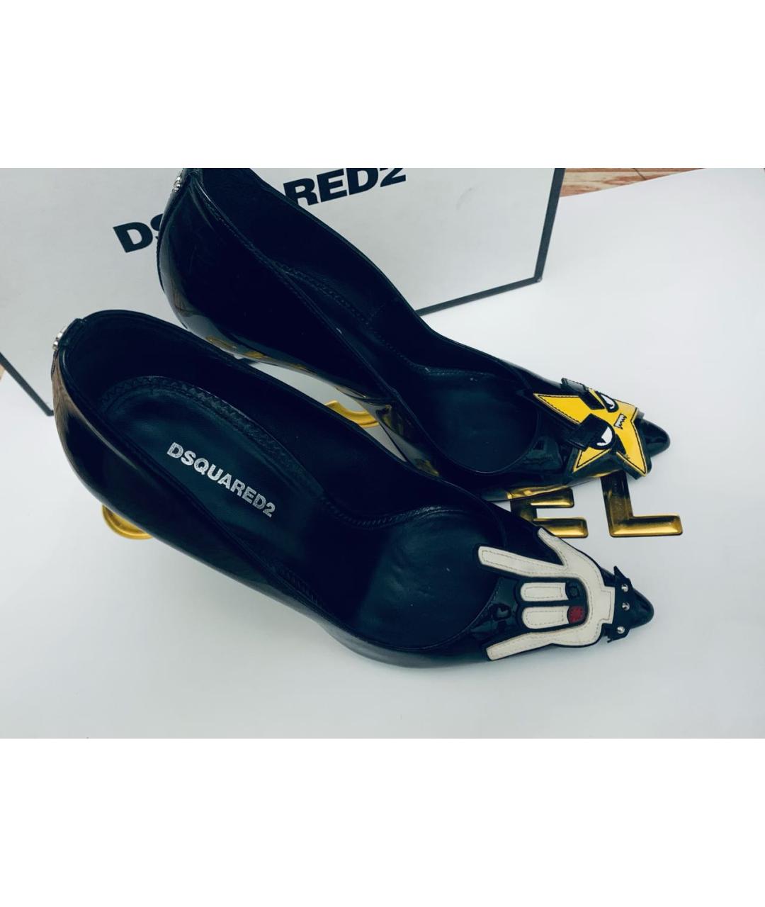 DSQUARED2 Черные туфли из лакированной кожи, фото 2