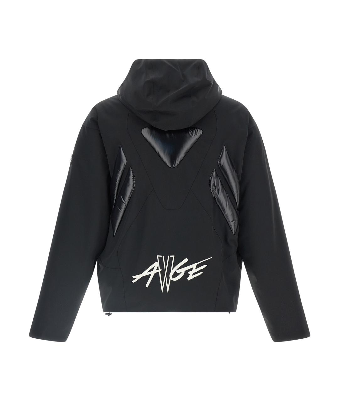 MONCLER Черный полиамидовый пуховик, фото 2