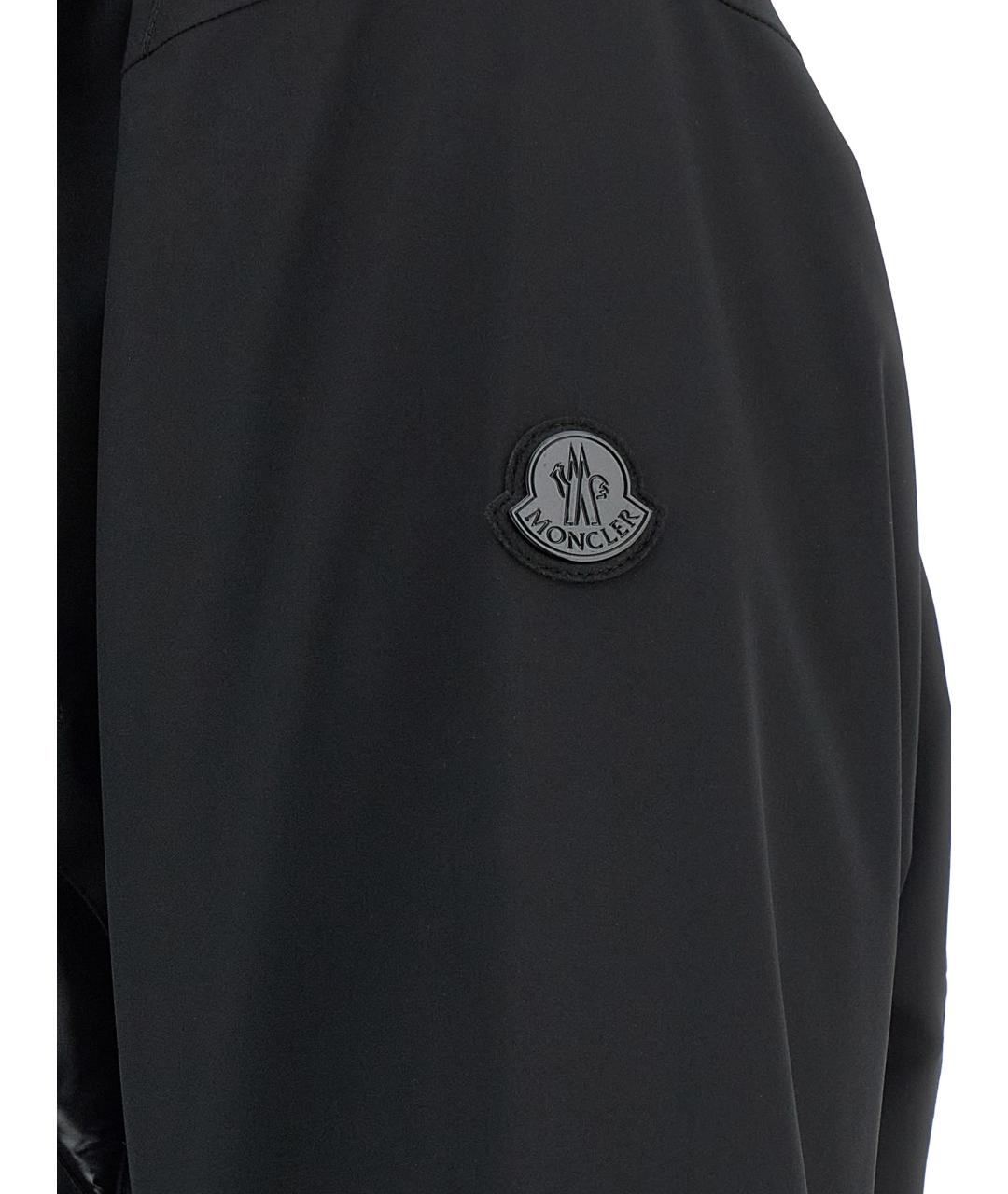 MONCLER Черный полиамидовый пуховик, фото 4