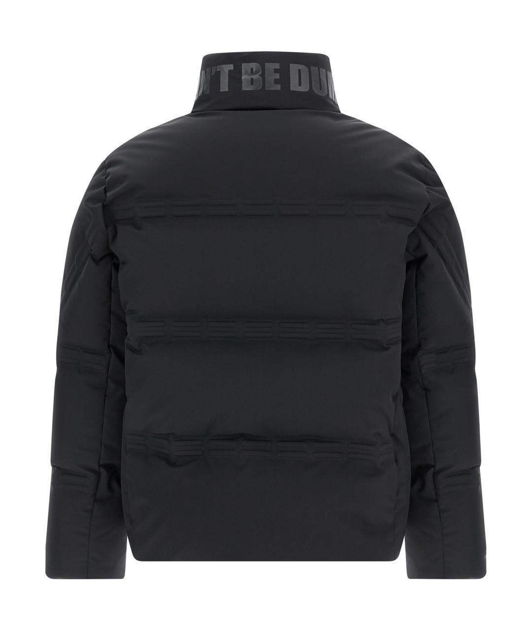 MONCLER Черный полиамидовый пуховик, фото 2