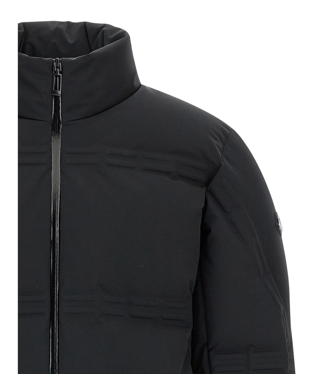 MONCLER Черный полиамидовый пуховик, фото 3