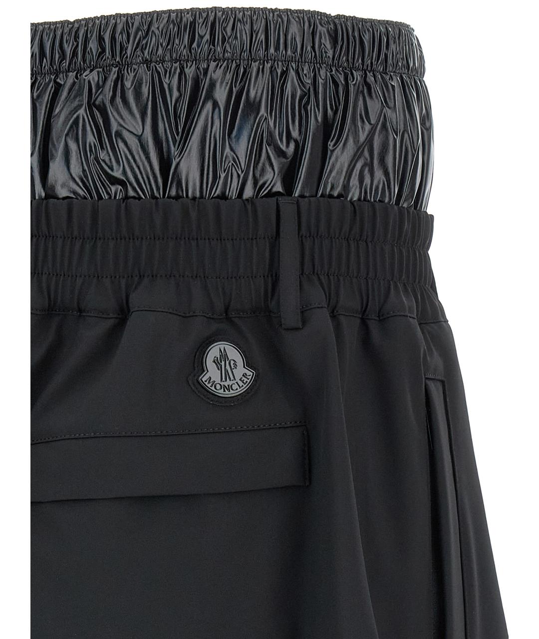 MONCLER Черные полиамидовые шорты, фото 4