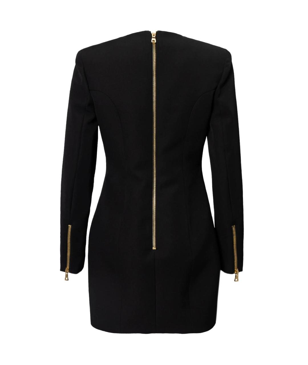 BALMAIN Черное шерстяное повседневное платье, фото 3