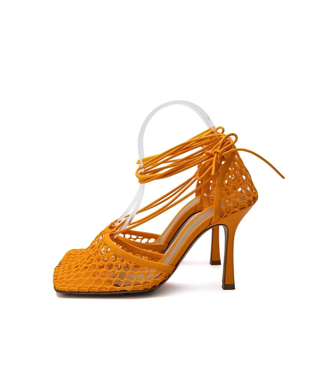 BOTTEGA VENETA Оранжевое кожаные туфли, фото 3
