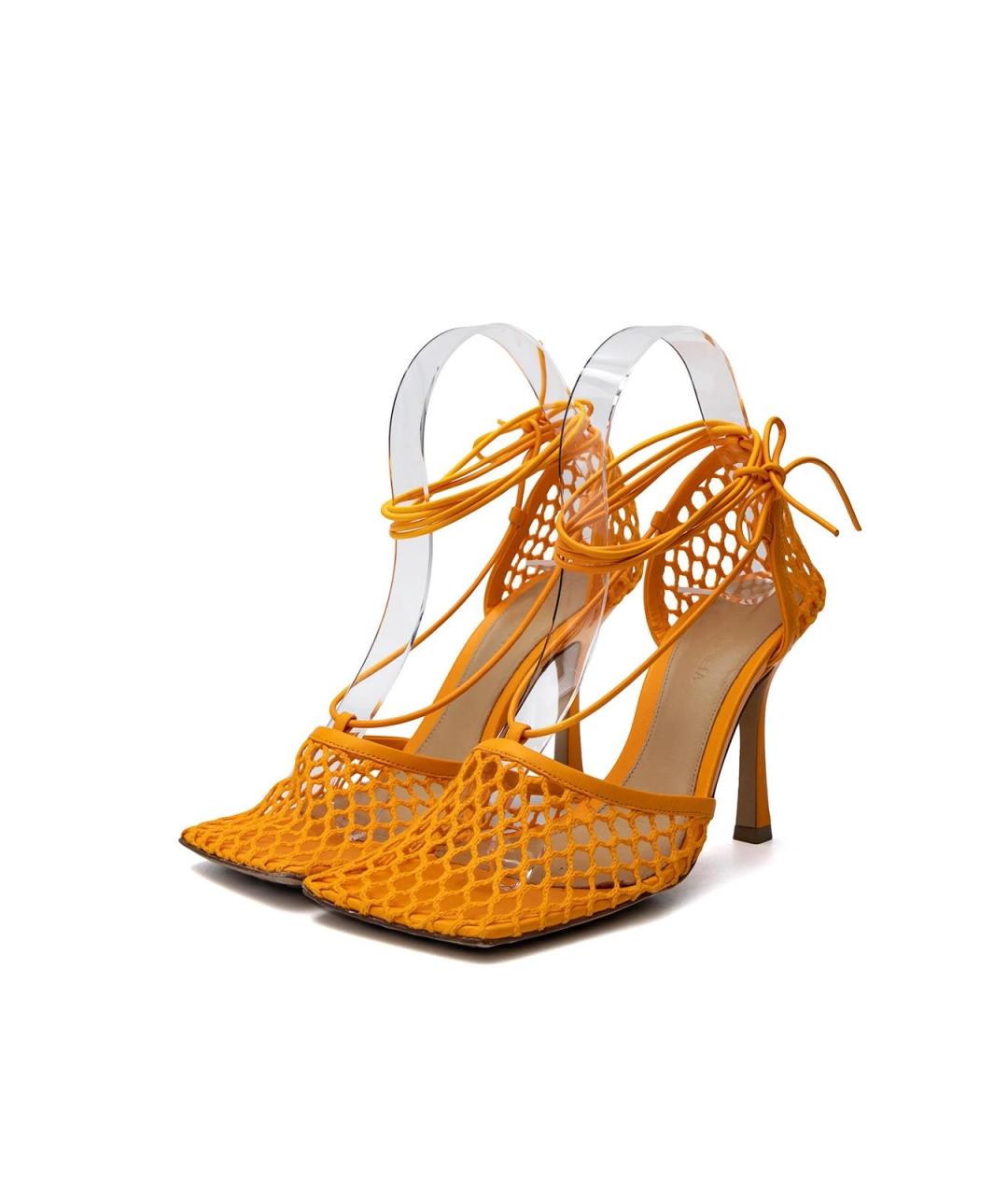 BOTTEGA VENETA Оранжевое кожаные туфли, фото 2