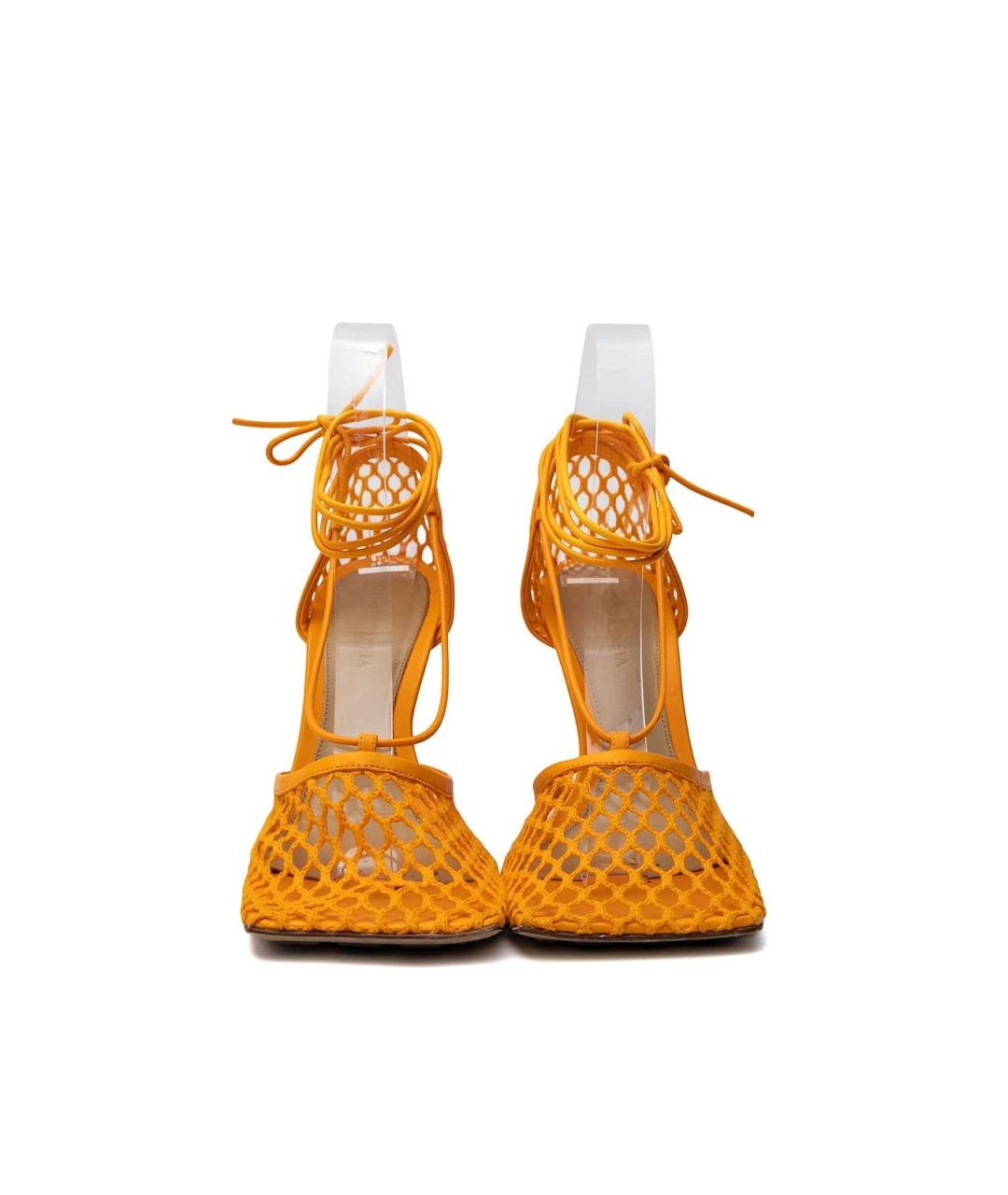 BOTTEGA VENETA Оранжевое кожаные туфли, фото 5