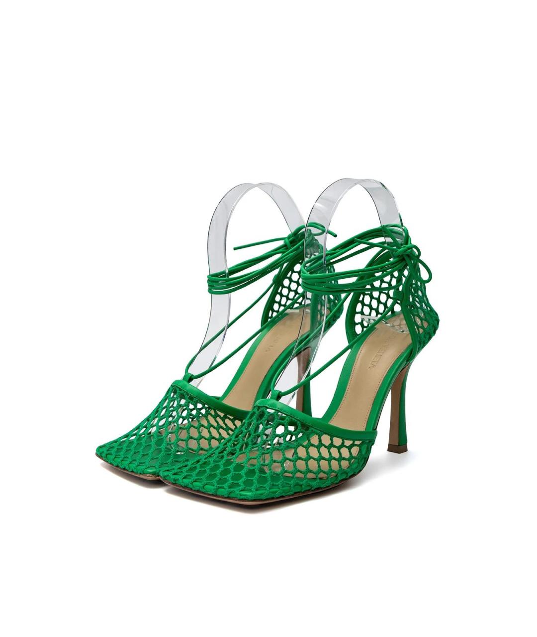 BOTTEGA VENETA Зеленые кожаные туфли, фото 2