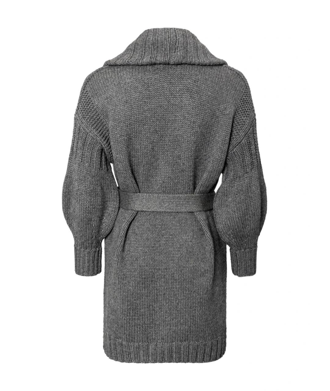 BURBERRY Серый шерстяной кардиган, фото 2