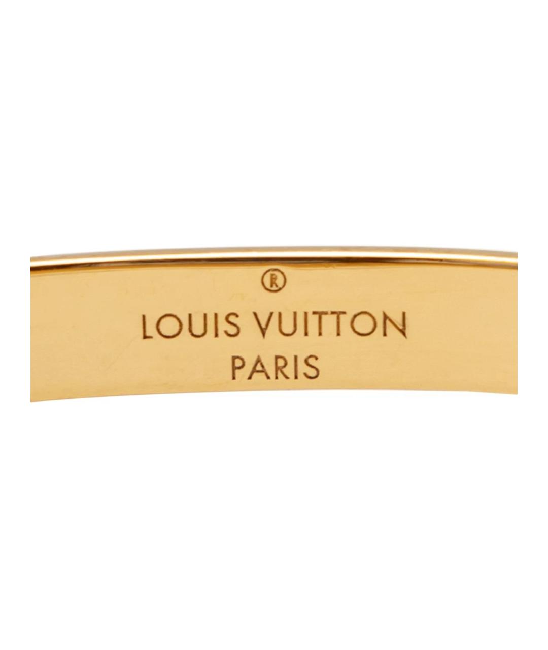 LOUIS VUITTON Золотые металлические серьги, фото 3