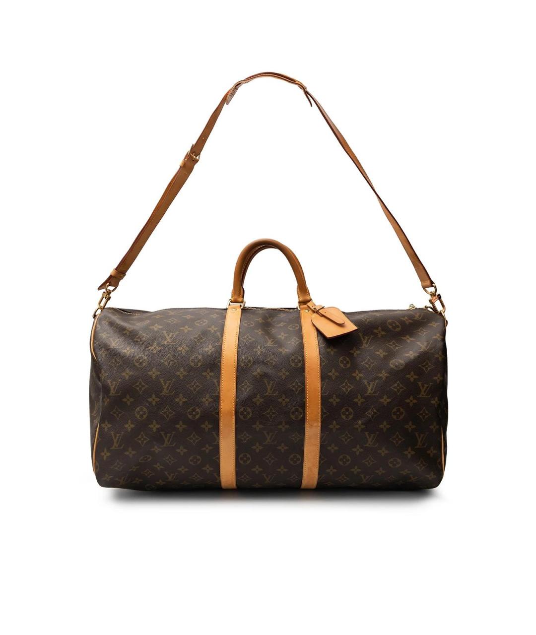 LOUIS VUITTON Коричневая кожаная сумка тоут, фото 4