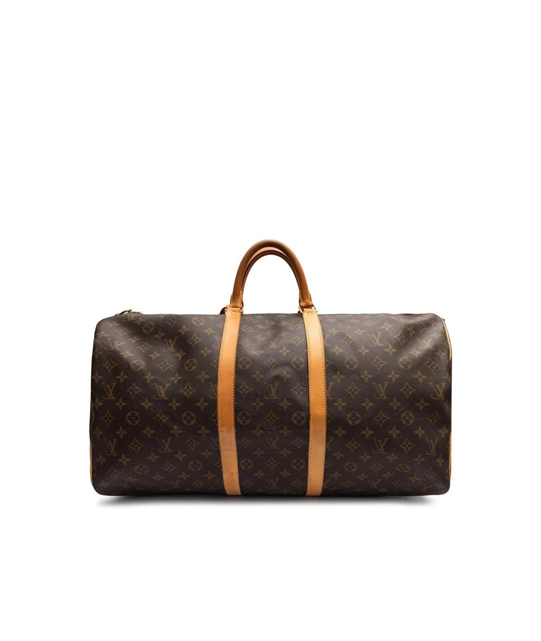 LOUIS VUITTON Коричневая кожаная сумка тоут, фото 3