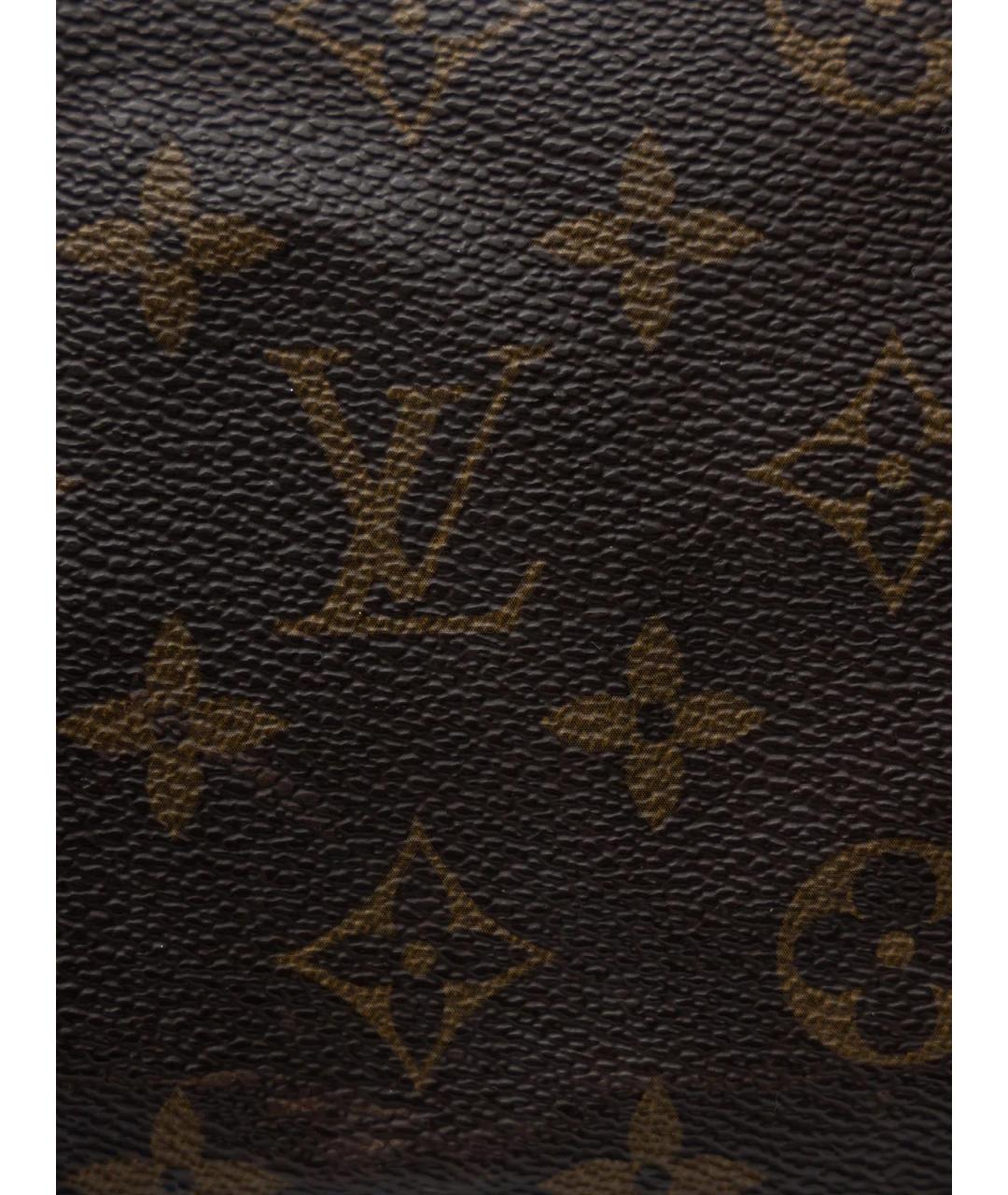LOUIS VUITTON Коричневая кожаная сумка тоут, фото 5
