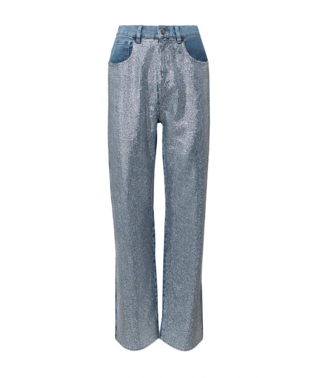 GIUSEPPE DI MORABITO Голубые хлопковые прямые джинсы, фото 2
