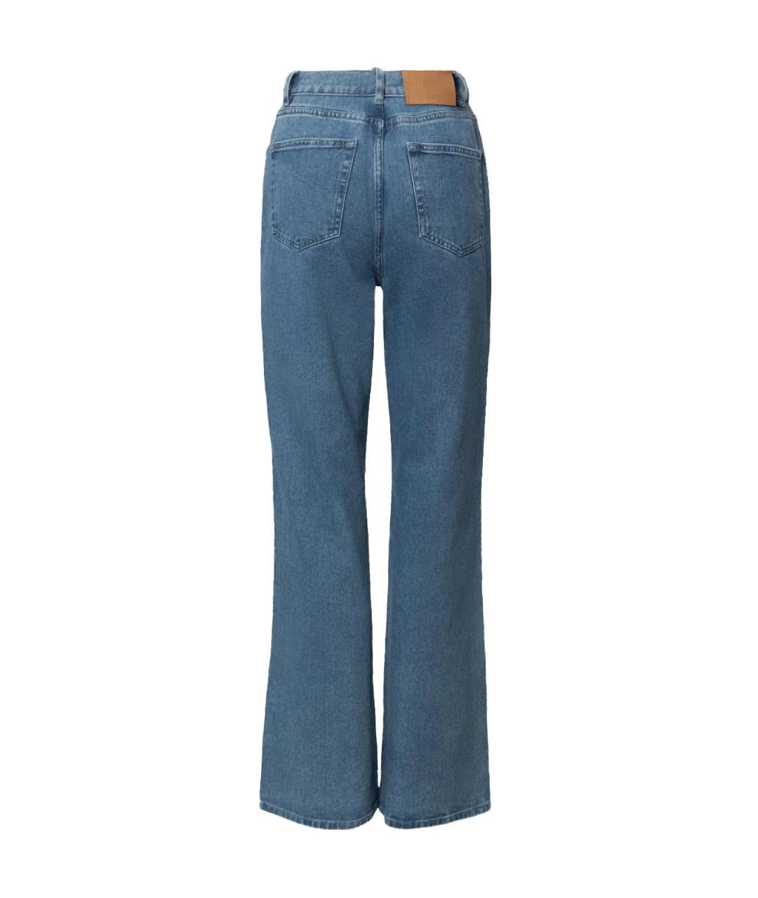 GIUSEPPE DI MORABITO Голубые хлопковые прямые джинсы, фото 3