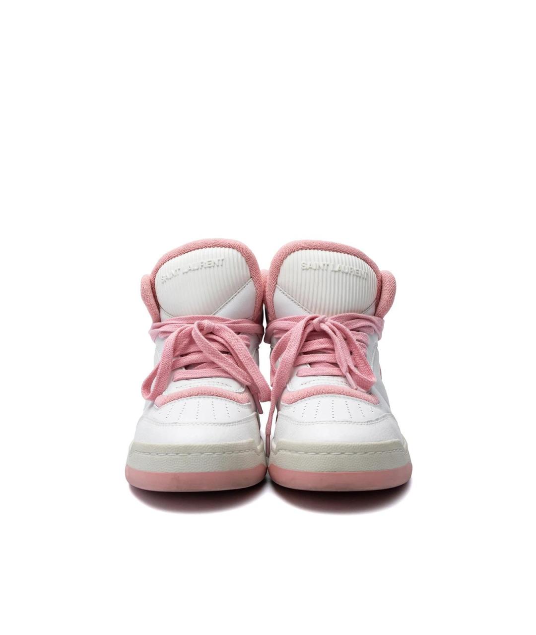 SAINT LAURENT Белые кожаные кеды, фото 5