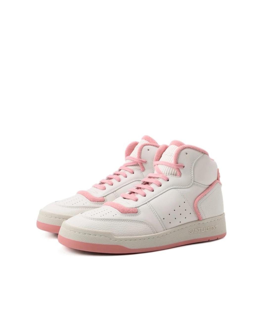 SAINT LAURENT Белые кожаные кеды, фото 6