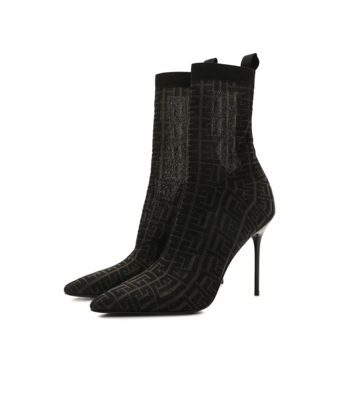 BALMAIN Черные текстильные ботильоны, фото 6