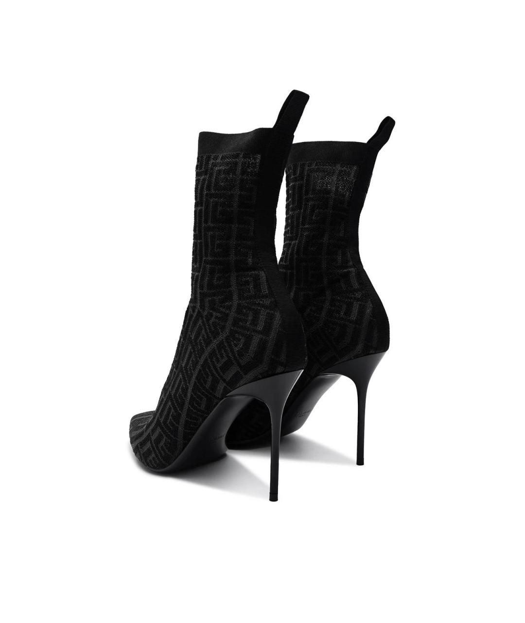 BALMAIN Черные текстильные ботильоны, фото 4