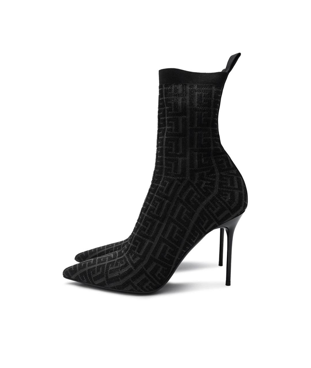 BALMAIN Черные текстильные ботильоны, фото 3
