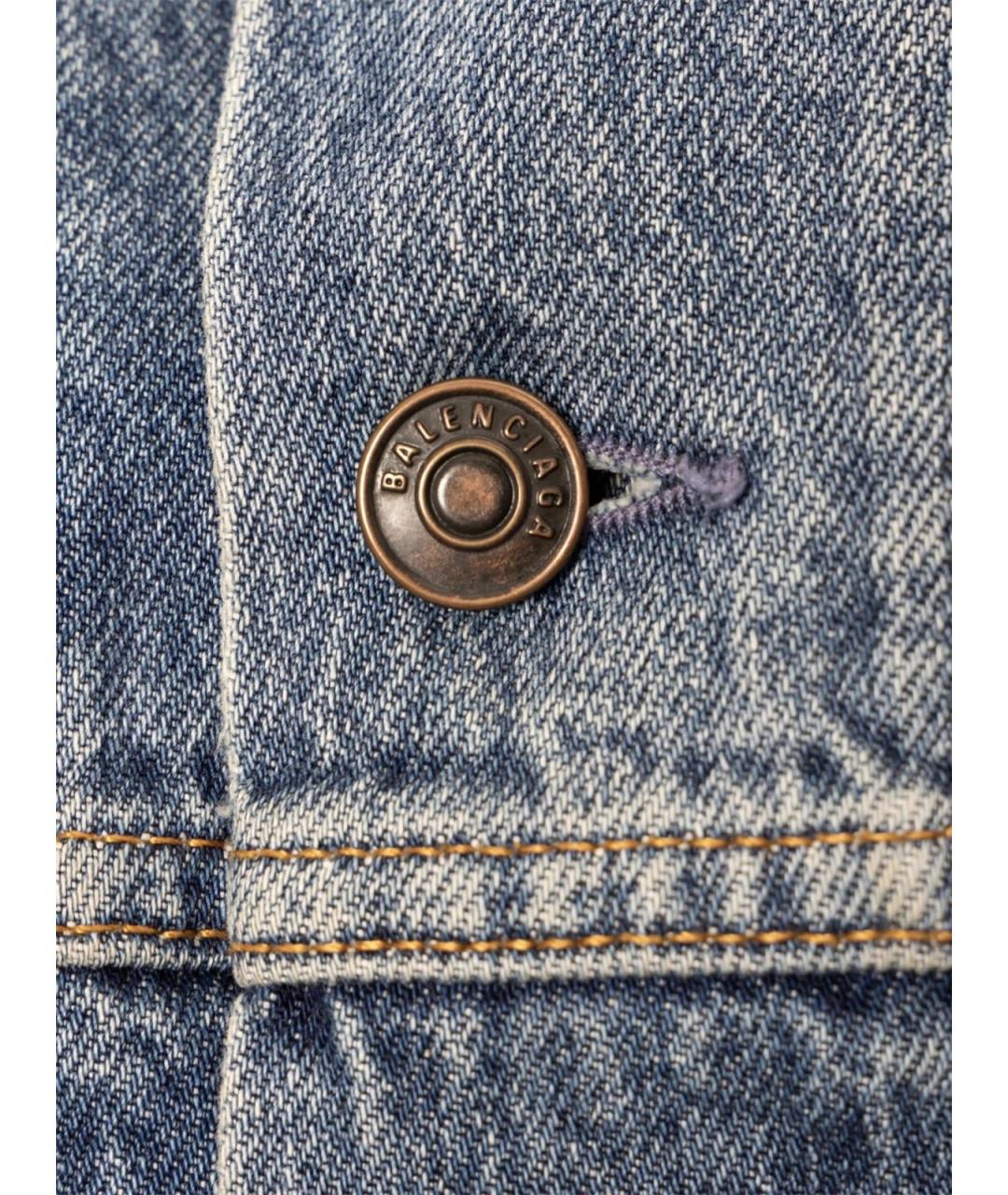 BALENCIAGA Синяя хлопковая куртка, фото 4