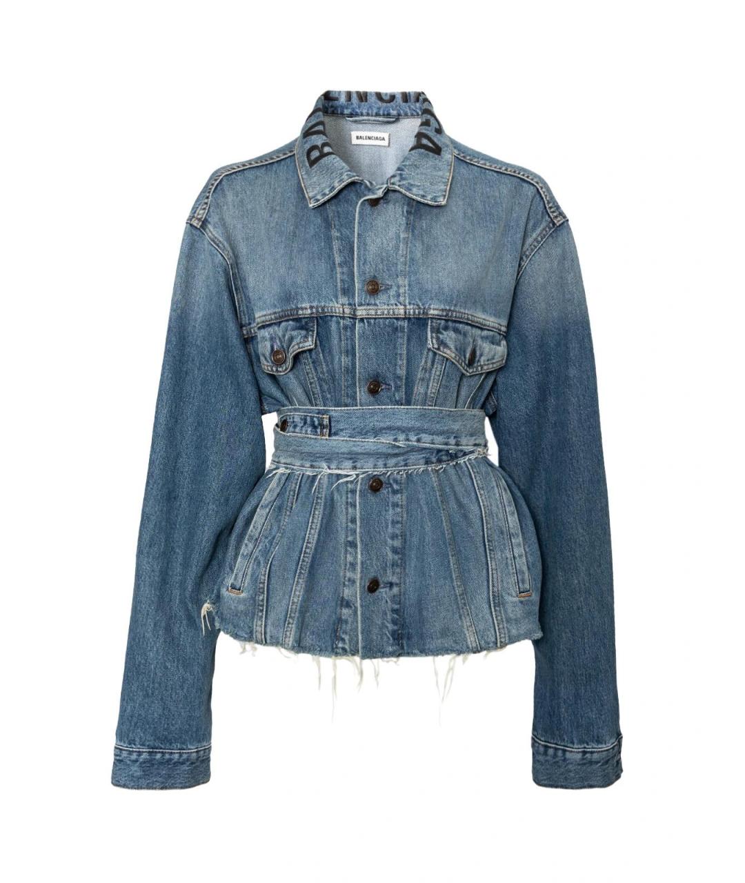 BALENCIAGA Синяя хлопковая куртка, фото 2