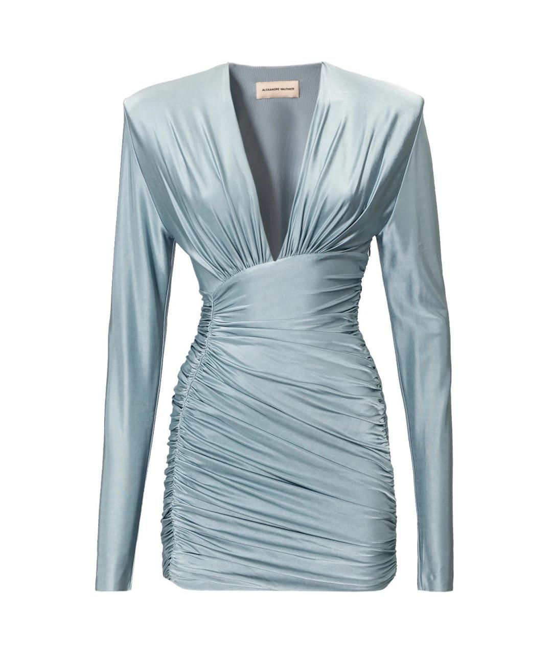 ALEXANDRE VAUTHIER Серое вискозное повседневное платье, фото 1