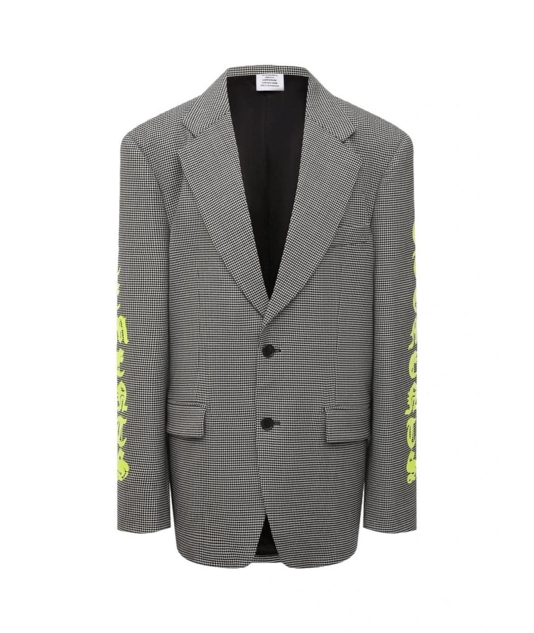 VETEMENTS Черный шерстяной жакет/пиджак, фото 1