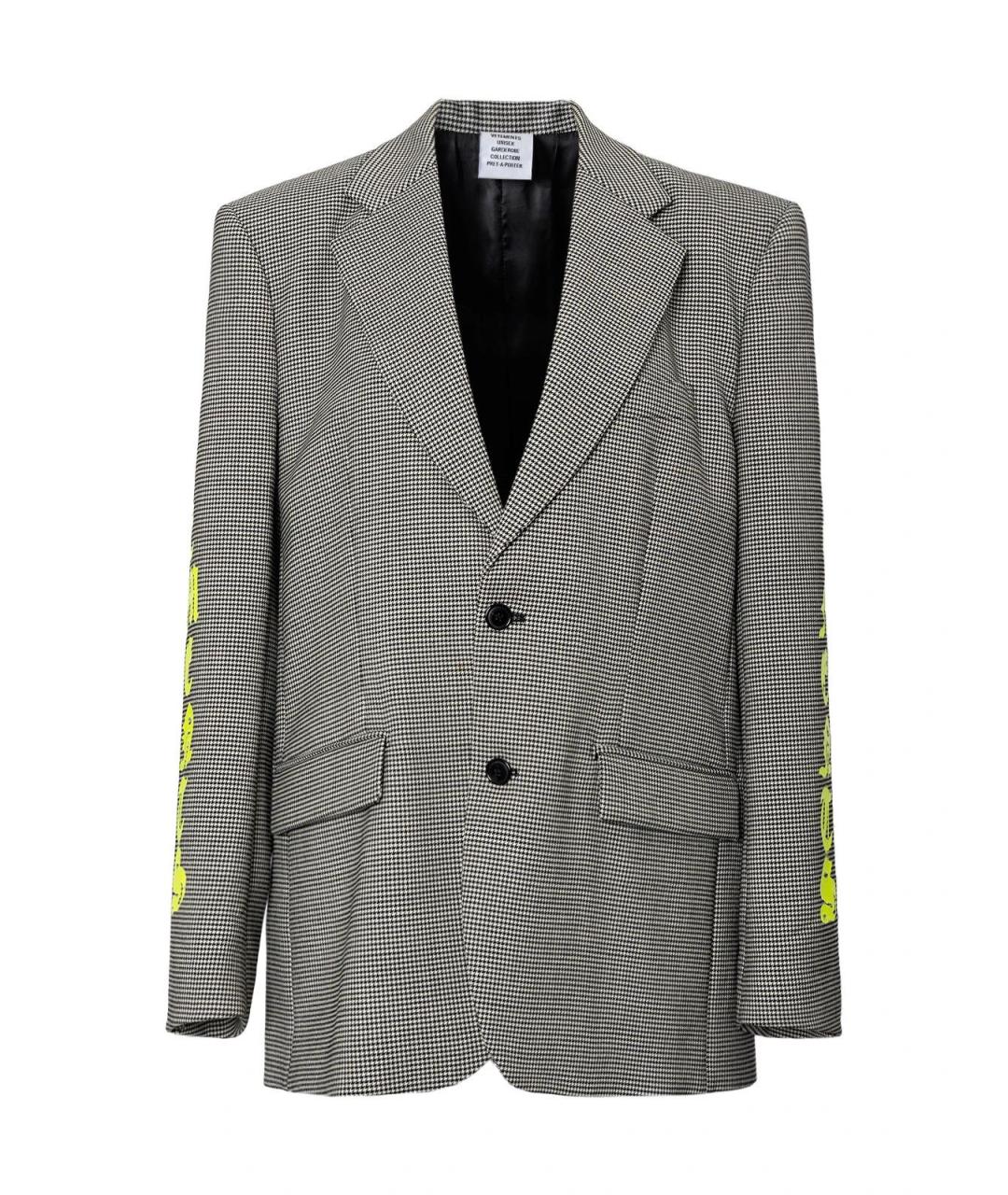 VETEMENTS Черный шерстяной жакет/пиджак, фото 2