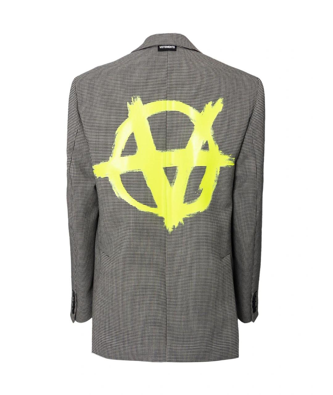 VETEMENTS Черный шерстяной жакет/пиджак, фото 3