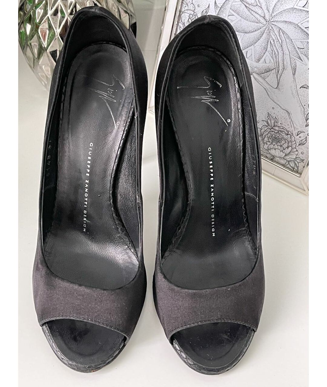 GIUSEPPE ZANOTTI DESIGN Черные текстильные туфли, фото 2